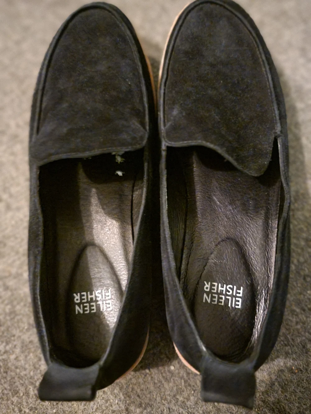 Eileen fisher Black Platform Loafers for Women - Sleek Slip-On Style 8.5